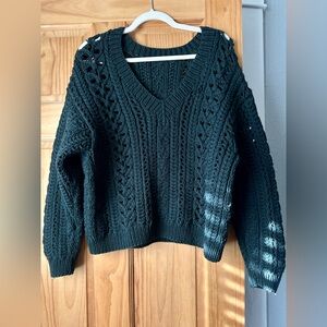 Elegant Black Knit Sweater